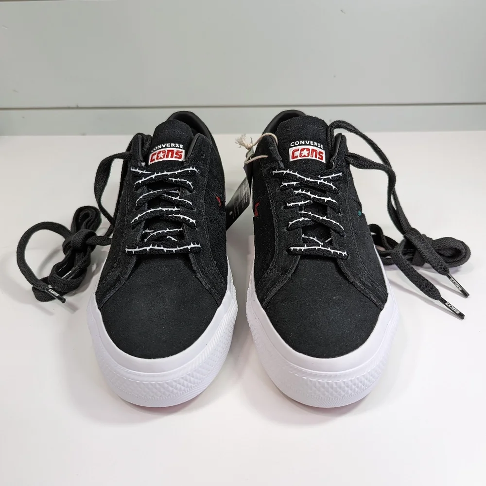 Converse Cons One Star Pro Roses Black Red Suede Casual Skateboard Size Men's 6